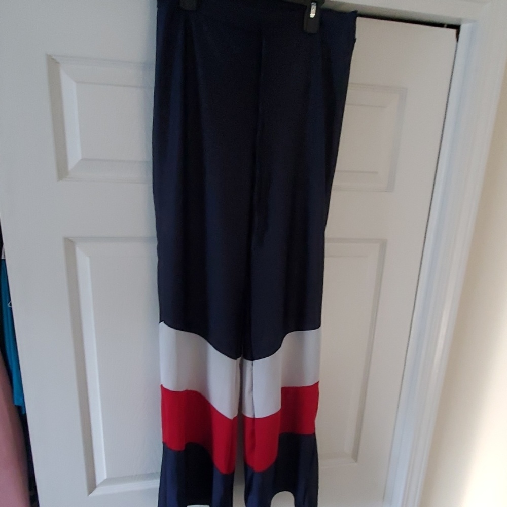 NAVY, RED AND WHITE PANTS